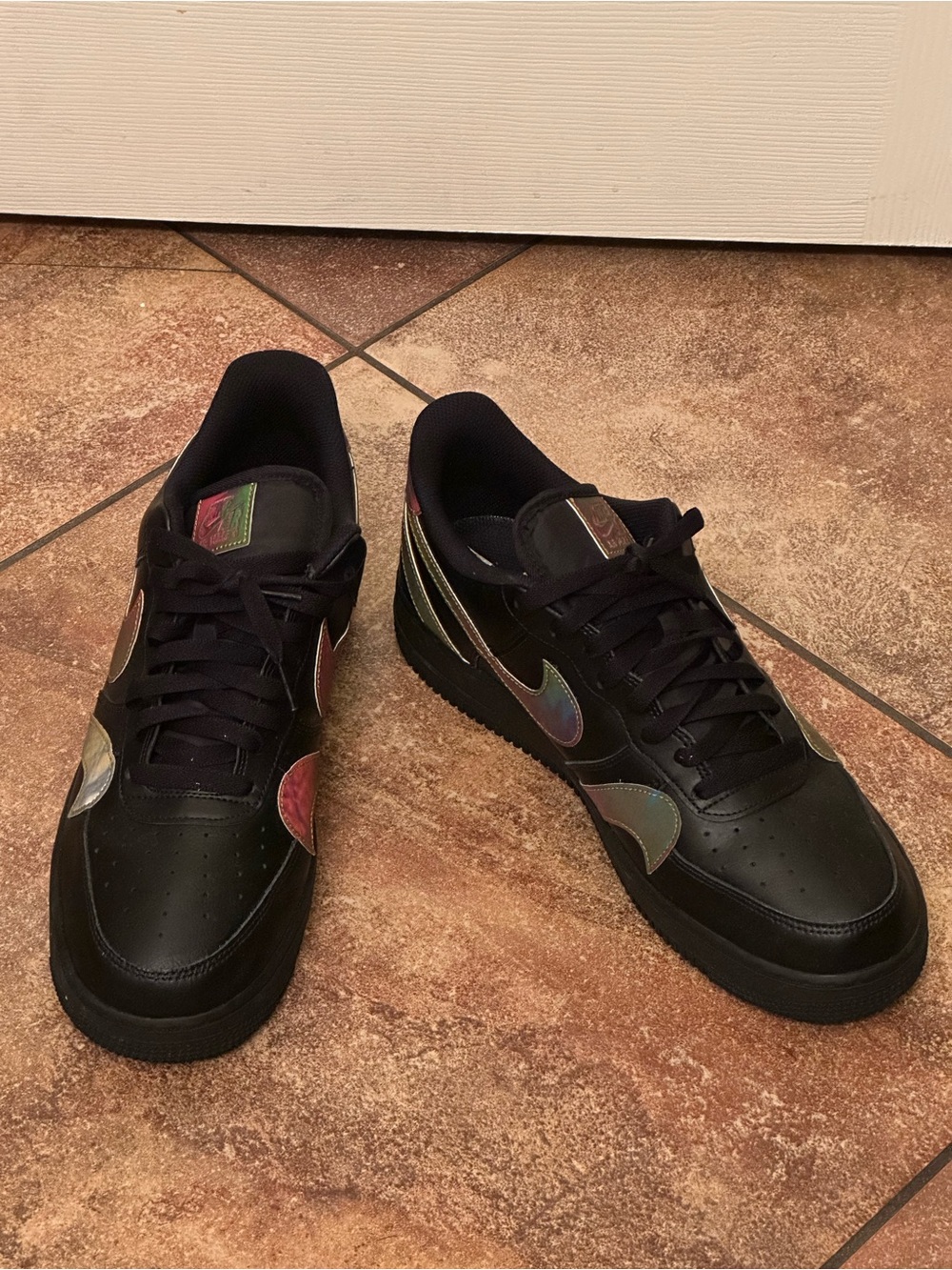 Nike Air Force 1 black “Misplaced Swoosh”